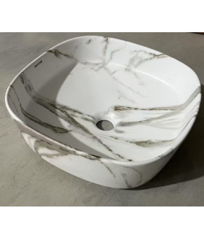Раковина накладная Mixxus Premium DIVERSE-0104 MARBLE 370х370х135mm (MP6537)