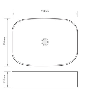 Раковина накладная Mixxus Premium BEVEL-0103 BLACK 510х370х120mm (MP6520)