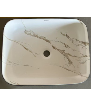 Раковина накладная MIXXUS PREMIUM DIVERSE-0110 MARBLE-BLACK 500х390х130mm (MP6517)