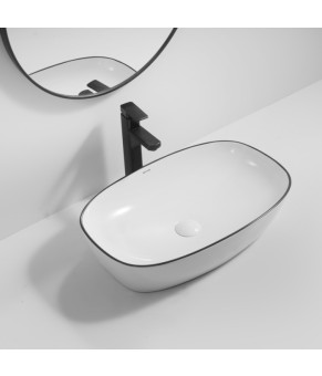 Раковина накладная Mixxus Premium DIVERSE-0109 EDGE BLACK 500х380х140mm (MP6549)