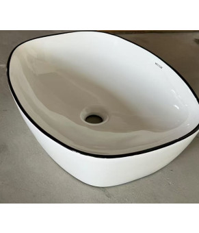 Раковина накладная Mixxus Premium DIVERSE-0109 EDGE BLACK 500х380х140mm (MP6549)