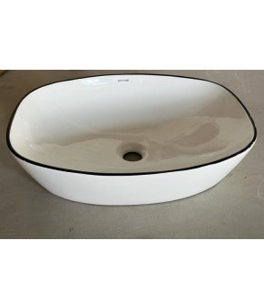 Раковина накладная Mixxus Premium DIVERSE-0109 EDGE BLACK 500х380х140mm (MP6549)