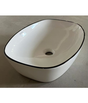 Раковина накладная Mixxus Premium DIVERSE-0109 EDGE BLACK 500х380х140mm (MP6549)
