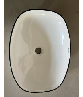 Раковина накладная Mixxus Premium DIVERSE-0109 EDGE BLACK 500х380х140mm (MP6549)