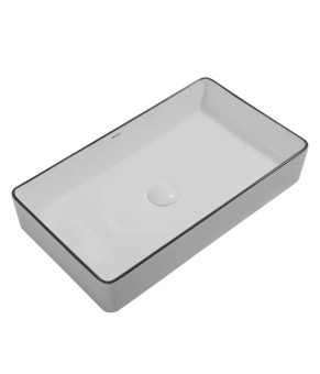 Раковина накладная Mixxus Premium QUADRO-0107 EDGE BLACK 600х340х110mm (MP6521)