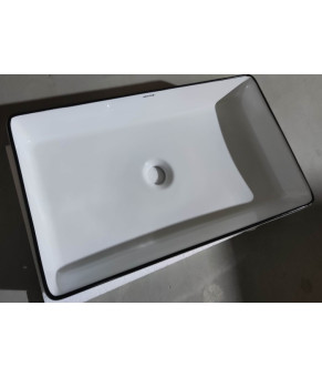 Раковина накладная Mixxus Premium QUADRO-0107 EDGE BLACK 600х340х110mm (MP6521)