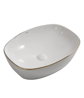 Раковина накладная MIXXUS PREMIUM DIVERSE-0109 EDGE GOLD 500х380х140мм (MP6548)