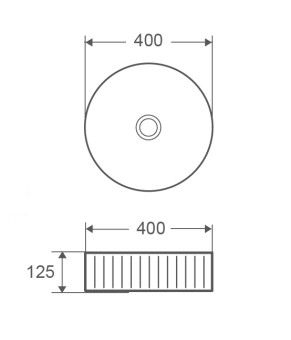Умивальник накладний керамічний Mixxus Premium Wave-0101 400x400x125mm (MP6491)