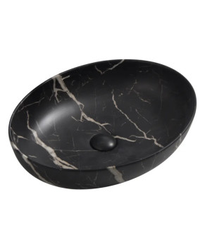 Раковина накладная Mixxus Premium ELLIPSE-0102 MARBLE 515х400х130mm (MP6552)