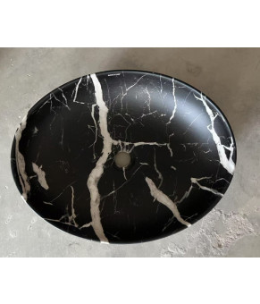Раковина накладная Mixxus Premium ELLIPSE-0102 MARBLE 515х400х130mm (MP6552)