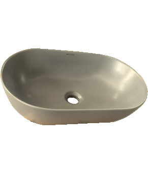Раковина накладная Mixxus Premium ELLIPSE-0109 GRAY 500x300x140mm (MP6653)