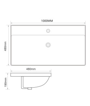 Раковина меблева MIXXUS PREMIUM STYLE-1504 1000х480х190мм (MP6501)