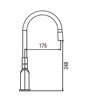 Смеситель для кухни Koer KB-70029-07 Графит (KR5500)