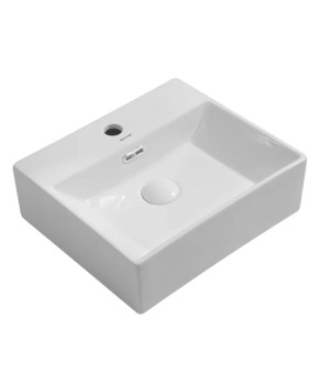 Подвесная раковина Mixxus Premium Quadro-0205 410х360х130mm с отверстием под смеситель и переливом (MP6508)