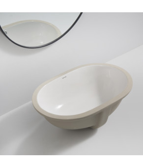 Раковина встраиваемая под столешницу MIXXUS PREMIUM ELLIPSE-1701 570х385х205mm с переливом (MP6566)