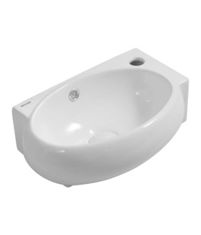 Раковина подвесная Mixxus Premium DIVERSE-1201-L 400х215х140mm с отверстием под смеситель и переливом (MP6507)