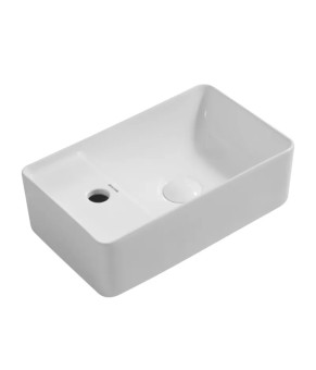Подвесная раковина Mixxus Premium Quadro-1201-R 430х265х135mm с отверстием под смеситель и переливом (MP6504)