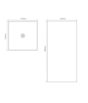 Раковина моноблок MIXXUS PREMIUM QUADRO-1101 410х410х850mm (MP6574)