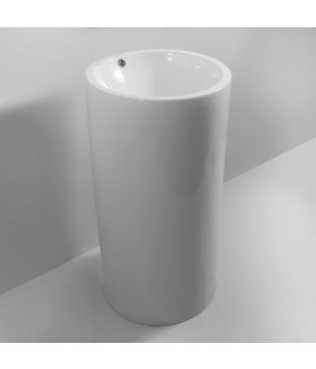 Раковина моноблок MIXXUS PREMIUM ELLIPSE-1101 460х460х855mm с переливом (MP6573)