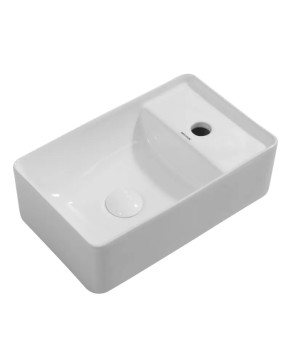 Раковина подв. MIXXUS PREMIUM QUADRO-1201-L 430х265х135мм с отв. под см. и переливом (MP6505)