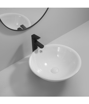 Раковина врізна MIXXUS PREMIUM TOPPER-1601 470х470х180mm з переливом (MP6571)