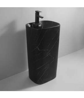 Раковина моноблок MIXXUS PREMIUM DIVERSE-1102 MARBLE 460х380х840mm с отверстием под смеситель и переливом (MP6576)