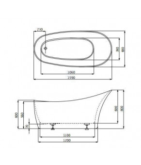 Ванна Roca Dignity A24T272000