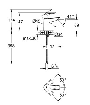Смеситель для раковины Grohe BauLoop New S (23337001)