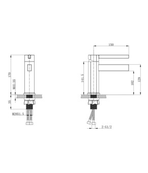 Смеситель для раковины Mixxus Bond 001 Nut (MI7150)