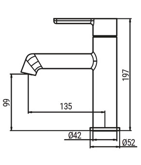 Смеситель для умывальника Koer KB-10029-01 Хром (KR5478)