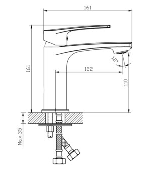 Смеситель для раковины Haiba Troya 001 (HB9659)