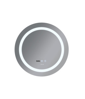 Зеркало Mixxus PLAIN MC02-80-CASE с LED Touch, Anti-fog, диммером, регулятором яркости, часами (MI7158)