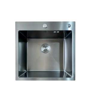 Мойка кухонная Mixxus MH5050 Micro Decor Graphite (3.0/0.8) из нерж. стали (графит) (MI8213)