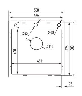 Мойка кухонная Mixxus MH5050 Micro Decor Graphite (3.0/0.8) из нерж. стали (графит) (MI8213)
