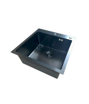 Кухонная мойка Mixxus MH5050 Micro Decor Black (3.0/0.8) из нерж. стали (MI8215)