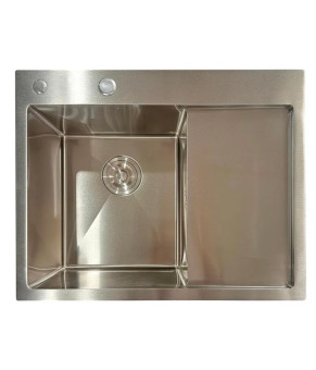 Мойка из нержавеющей стали Mixxus MH6350L Nano-Silver 63x50см (3.0/0.8) цвет нержавейка (MI7044)