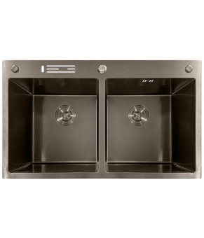 Мойка из нержавеющей стали MIXXUS MH8350-DK NANO-BLACK Графит (MI7053)