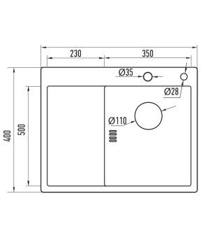 Мойка из нержавеющей стали Mixxus MH6350R Nano-Silver 630x500 мм (MI7046)