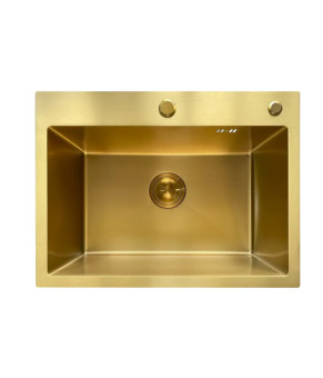 Кухонная мойка Mixxus MH5843 Micro Decor Brushed Gold (3.0/0.8) из нерж. стали (матовое золото) (MI8218)