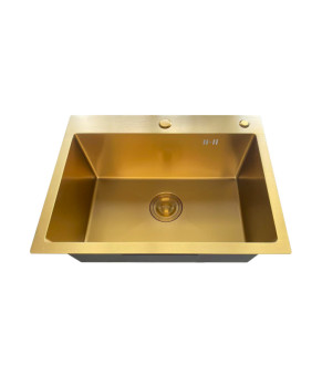 Кухонная мойка Mixxus MH5843 Micro Decor Brushed Gold (3.0/0.8) из нерж. стали (матовое золото) (MI8218)