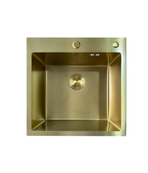 Кухонная мойка Mixxus MH5050 Micro Decor Brushed Gold (3.0/0.8) из нерж. стали матовое золото (MI8214)