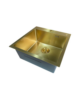 Кухонная мойка Mixxus MH5050 Micro Decor Brushed Gold (3.0/0.8) из нерж. стали матовое золото (MI8214)