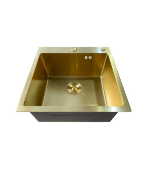 Кухонная мойка Mixxus MH5050 Micro Decor Brushed Gold (3.0/0.8) из нерж. стали матовое золото (MI8214)