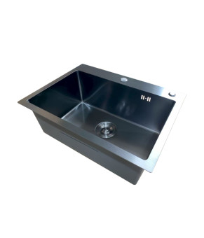 Мойка кухонная Mixxus MH5843 Micro Decor Black (3.0/0.8) из нержавеющей стали (черный матовый) (MI8219)