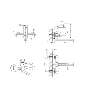 Смеситель для ванны Mixxus Lord 009 Euro (MI7139)