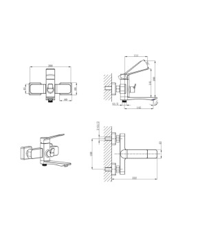 Смеситель для ванны Mixxus Wilson 009 Euro (MI7130)