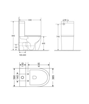 Бачок для унитаза Mixxus Premium Ellipse-0401-T1 (MI8317)
