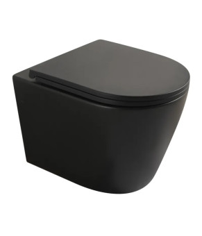 Унитаз подвесной Mixxus Premium BEVEL-0304-T1 BLACK 480x360x360мм система смыва TORNADO 1.0 (MP6677)