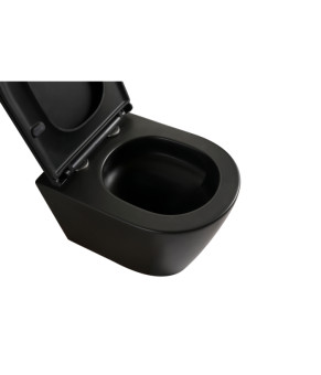 Унитаз подвесной Mixxus Premium BEVEL-0304-T1 BLACK 480x360x360мм система смыва TORNADO 1.0 (MP6677)