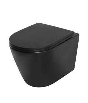 Унитаз подвесной Mixxus Premium BEVEL-0304-T1 BLACK 480x360x360мм система смыва TORNADO 1.0 (MP6677)
